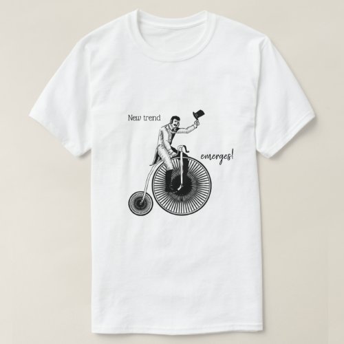 Model T Penny Farthing Classic Black and White T_Shirt