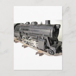 Model Train Engine Postcard