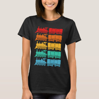 Model Train Railroad Train Retro Locomotive Train T-Shirt