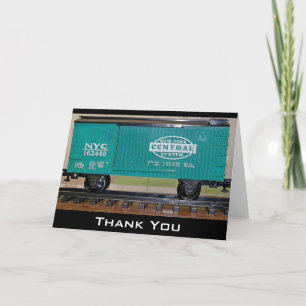 Model Train Thank You Card