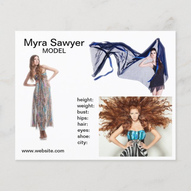 Model Zed Cards - Upload Your Photos Flyer (Front)