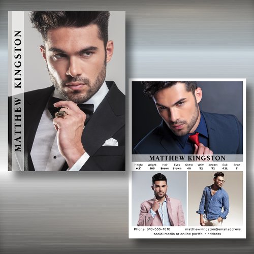 Modeling 4 Photo Two Sided Composite Card Template