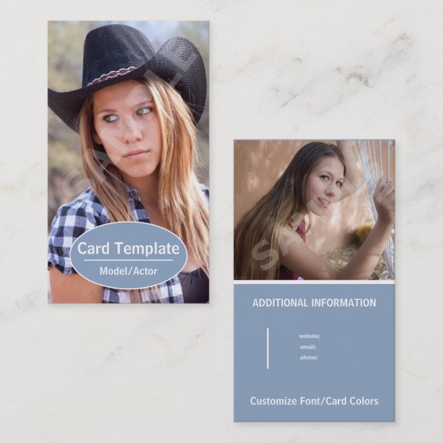 Modeling Acting Card Headshot (Front/Back)