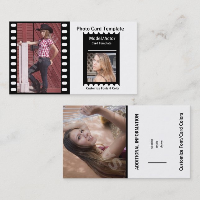 Modeling Acting Card Headshot (Front/Back)