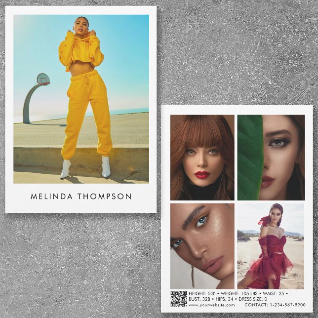 Modeling Actor Comp Card 5 Photo QR Code (Creator Uploaded)