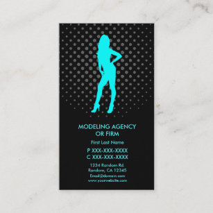 Modeling agency custom business card