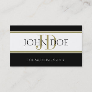 Modeling Agency Gold Stripe W/W Business Card