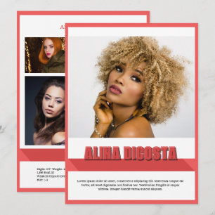 Modeling Comp Card Portfolio Template