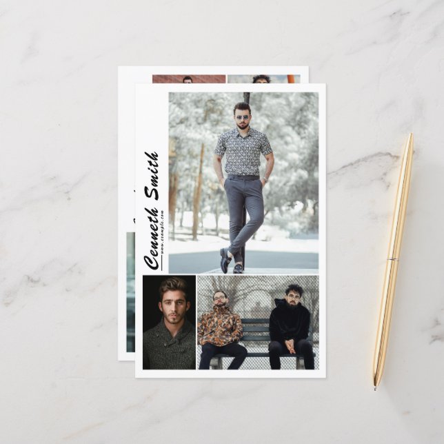 Modeling Comp Card Template (Front/Back In Situ)