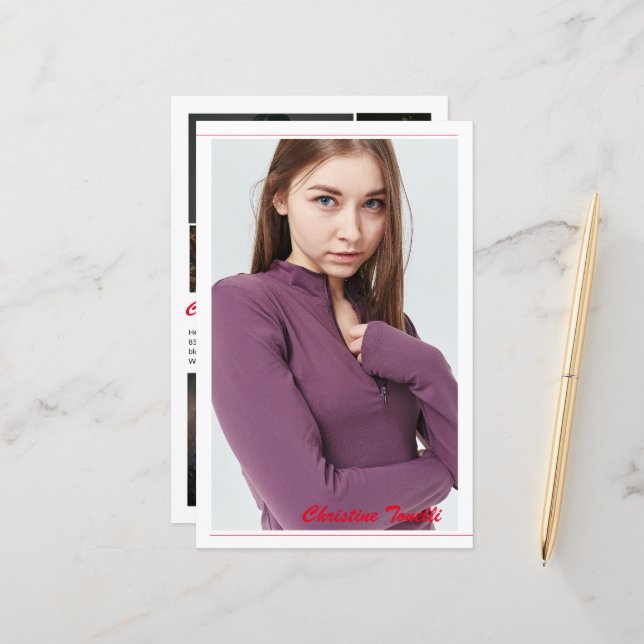 Modeling Comp Card Template (Front/Back In Situ)