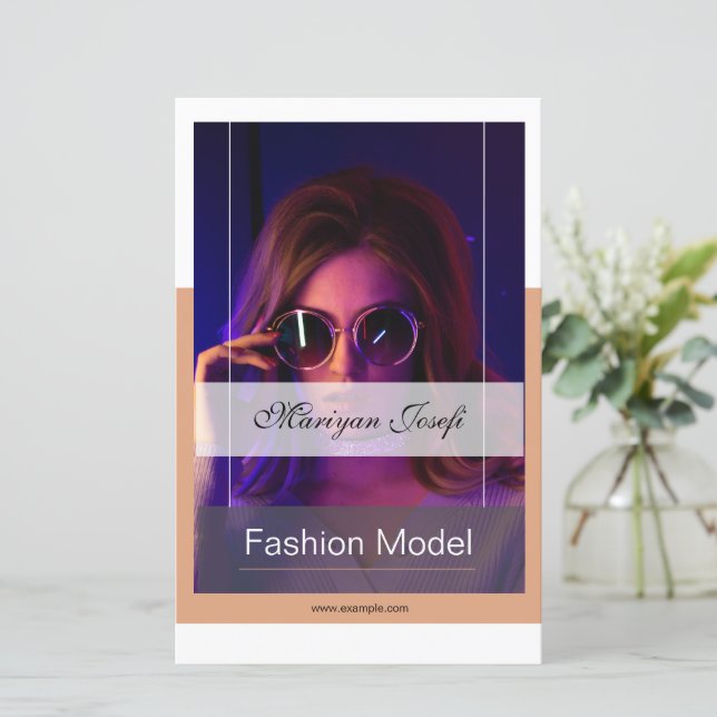Modeling Comp Card Template (Standing Front)