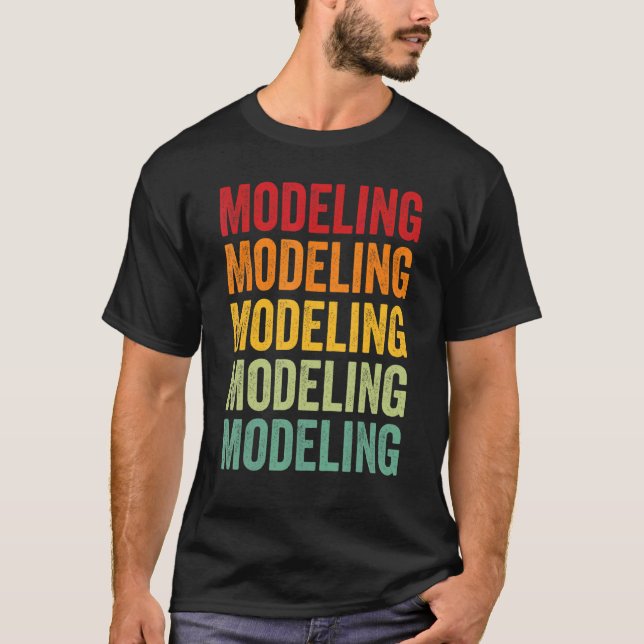 Modeling Modeling Hobbyist Rainbow Design T-Shirt (Front)