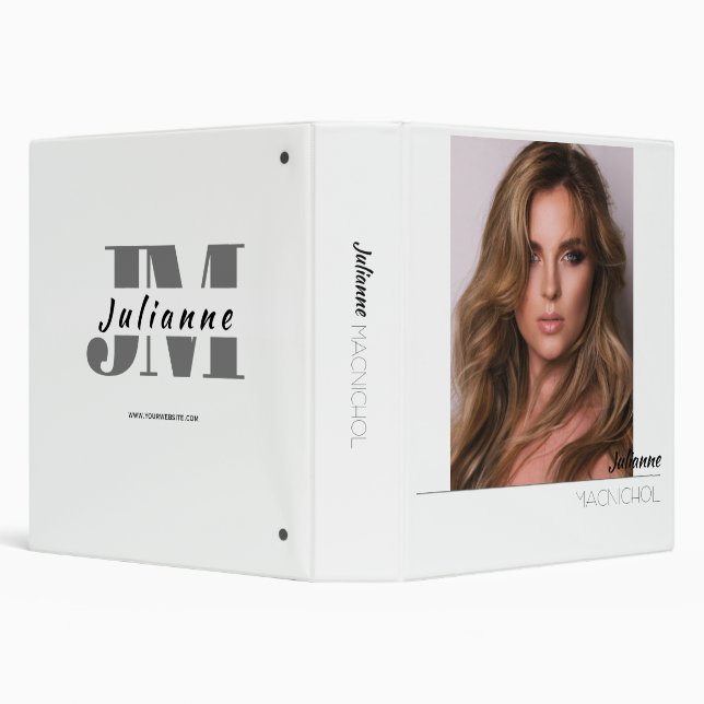 Modeling Portfolio Binder | Custom Photo and Logo (Background)