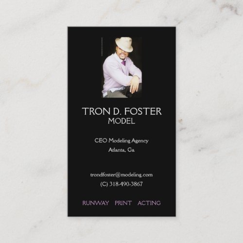 Modeling Profile Card Business Card Template