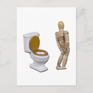 ModelInNeedNextToToilet121611 Postcard