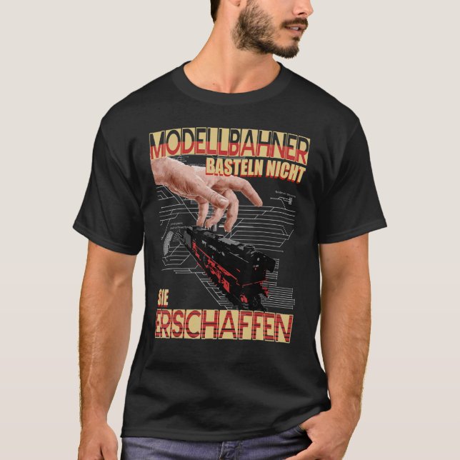 Modellbahner Crafts Nicht Sie Schaffen  Track Plan T-Shirt (Front)