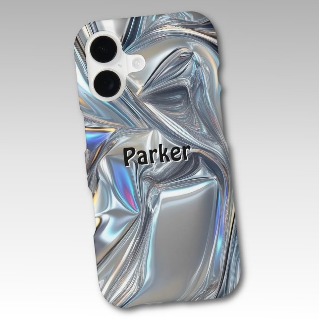 Models 11 - 17, Iridescent Chrome Metallic Pattern Case-Mate iPhone Case (Creator Uploaded)