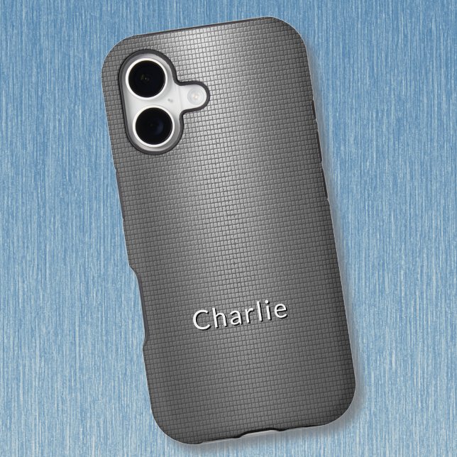 Models 11 - 17, Shiny Metal Grid Effect Case-Mate iPhone Case (Creator Uploaded)