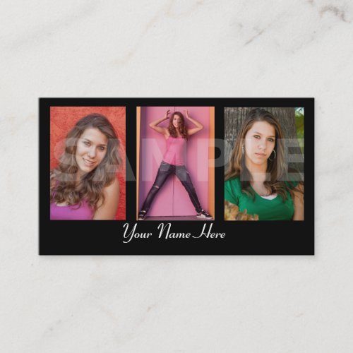 Models and Actors Headshot Business Card