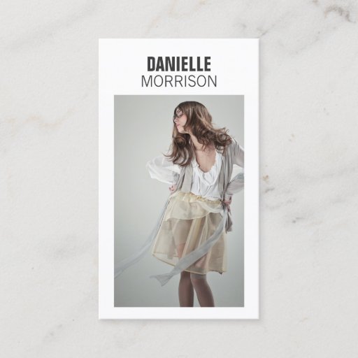 Customizable Models and Actors Modern Headshot Business Card