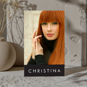 Models and Actors Modern Headshot Business Card