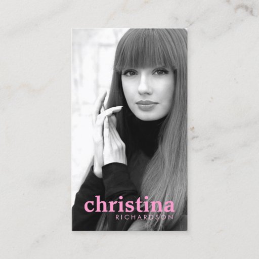 Customizable Models and Actors Modern Headshot III Business Cards