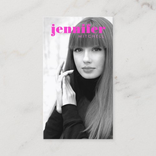 Models and Actors Modern Headshot IV Business Card