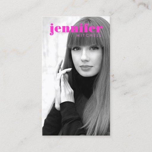 Customizable Models and Actors Modern Headshot IV Business Card