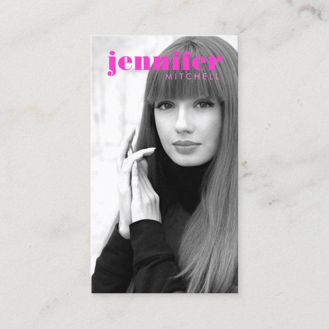 Models and Actors Modern Headshot IV Business Card (Front)