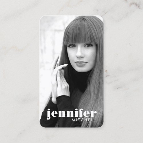 Models and Actors Modern Headshot V Business Card Templates