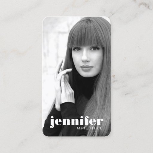 Customizable Models and Actors Modern Headshot V Business Card Templates