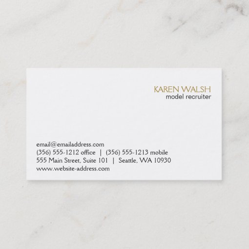 Models Business Card | Zazzle