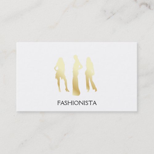 Models gold business card