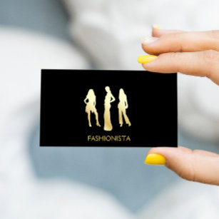 Models (gold) business card