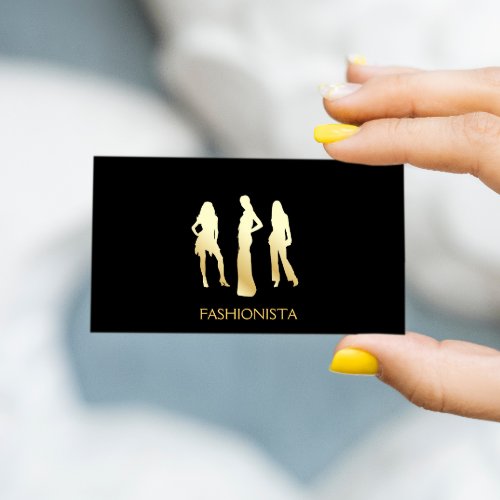 Models gold business card