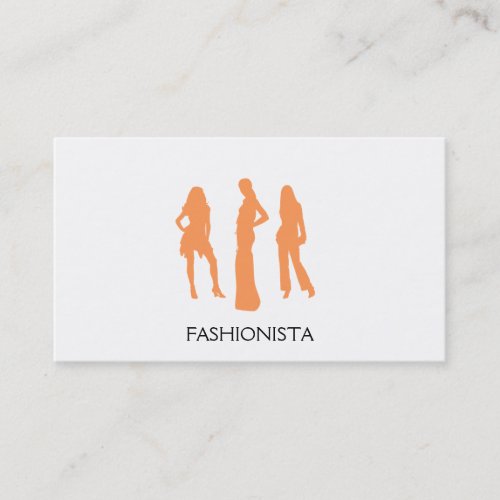 Models orange business card