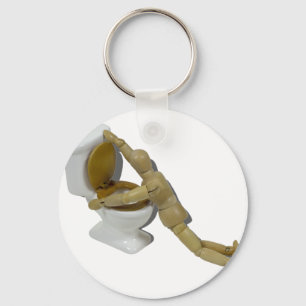 ModelSickIntoToilet110511 Keychain