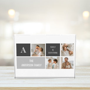 Moden 3Collage Photo & Grey Best Family Gift