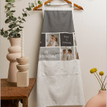 Moden 3Collage Photo & Grey Best Family Gift Apron<br><div class="desc">Moden 3Collage Photo & Grey Best Family Gift</div>