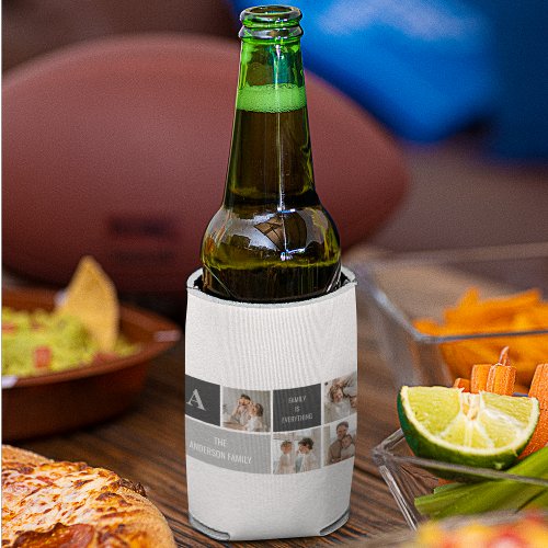 Moden 3Collage Photo  Grey Best Family Gift Can Cooler