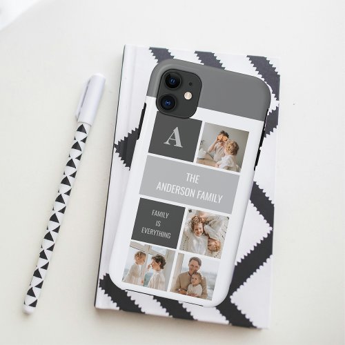 Moden 3Collage Photo  Grey Best Family Gift iPhone 11 Case