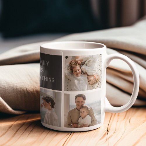 Moden 3Collage Photo  Grey Best Family Gift Coffee Mug