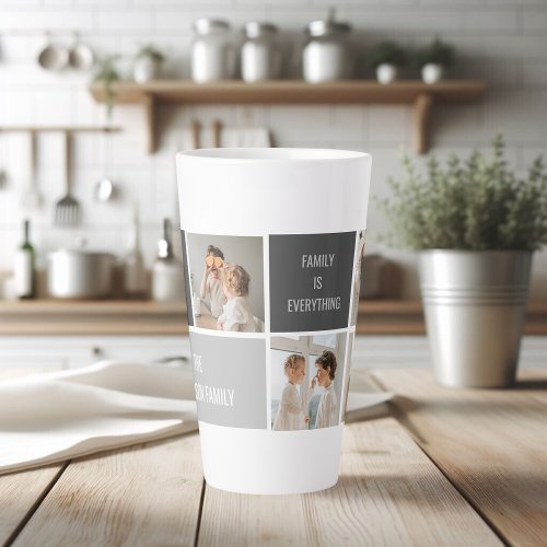 Moden 3Collage Photo  Grey Best Family Gift Latte Mug
