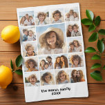 Moden, Minimal Photo Grid with 17 Photos Kitchen Towel<br><div class="desc">Photo montage -- Use your favorite photo or pictures to make a fun keepsake to share with friends. This modern grid is a unique and eye catching display of your photos. This is set up to be a free online photo collage maker for your instagram or other square photos. To...</div>