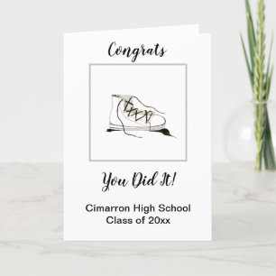 Moden Sneaker Black Graduate Congrats You Did It Card