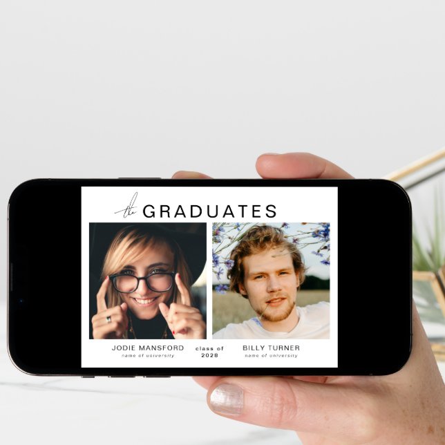Moden the GRADUATES' Photo Joint Graduation Announcement (Front Digital)