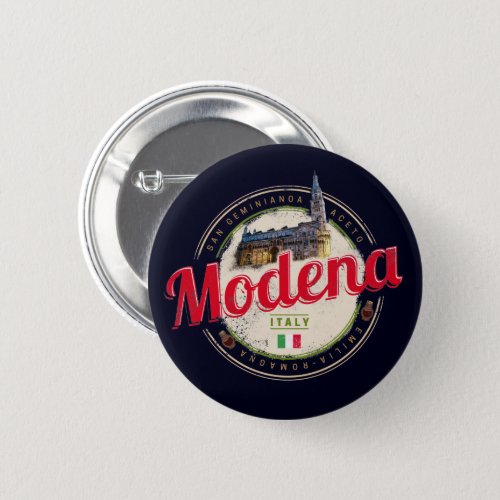 Modena Emilia_Romagna Balsamic Italy Souvenir Button