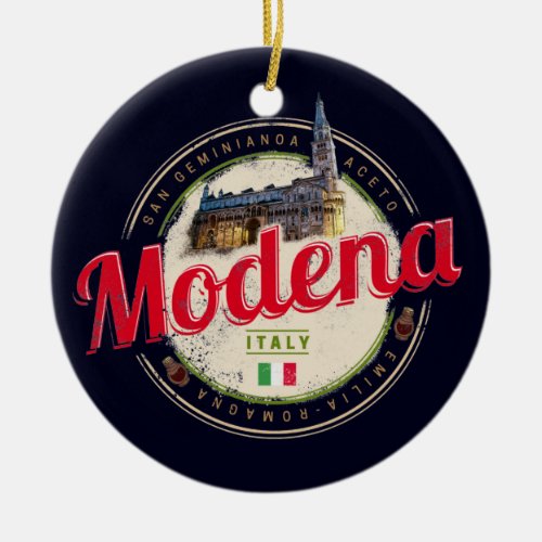 Modena Emilia_Romagna Balsamic Italy Souvenir Ceramic Ornament