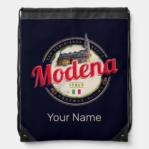 Modena Emilia_Romagna Balsamic Italy Souvenir Drawstring Bag