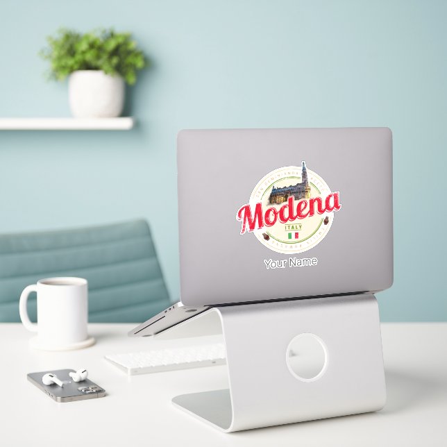 Modena Emilia-Romagna Balsamic Italy Souvenir Sticker (Laptop On Desk)